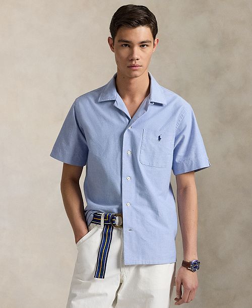 Polo Ralph Lauren Men's Classic-Fit Oxford Camp Shirt Men's Fashion & Accessories