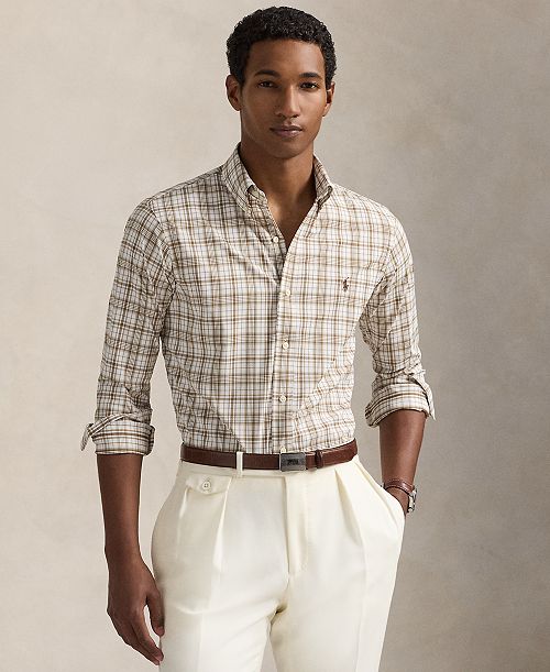 Polo Ralph Lauren Men's Classic-Fit Performance Twill Shirt Men's Fashion & Accessories