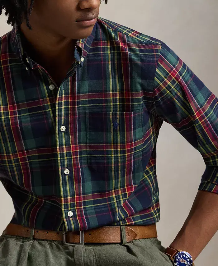 Polo Ralph Lauren Men's Classic-Fit Plaid Performance Shirt Men's Fashion & Accessories