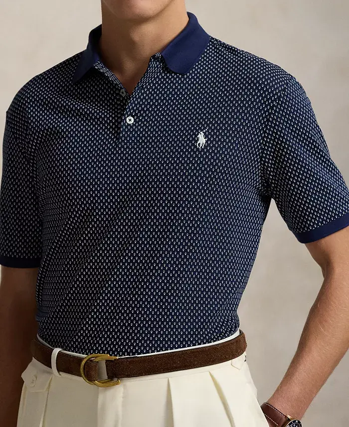Polo Ralph Lauren Men's Classic-Fit Print Soft Cotton Polo Shirt Men's Fashion & Accessories