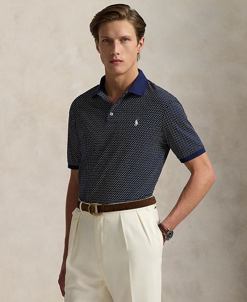 Polo Ralph Lauren Men's Classic-Fit Print Soft Cotton Polo Shirt Men's Fashion & Accessories