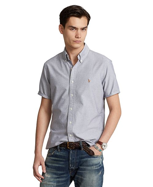 Polo Ralph Lauren Men's Classic-Fit Short-Sleeve Oxford Shirt Men's Fashion & Accessories
