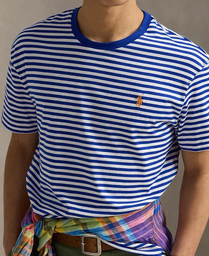 Polo Ralph Lauren Men's Classic-Fit Striped Jersey T-Shirt Men's Fashion & Accessories