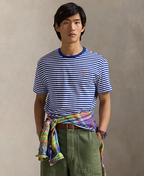 Polo Ralph Lauren Men's Classic-Fit Striped Jersey T-Shirt Men's Fashion & Accessories