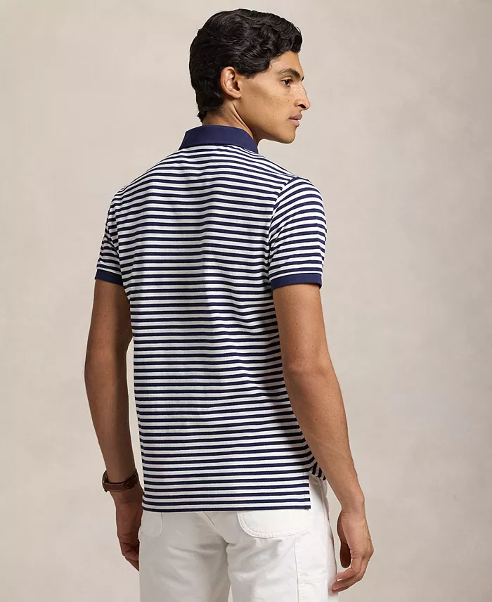 Polo Ralph Lauren Men's Classic-Fit Striped Mesh Polo Shirt Men's Fashion & Accessories