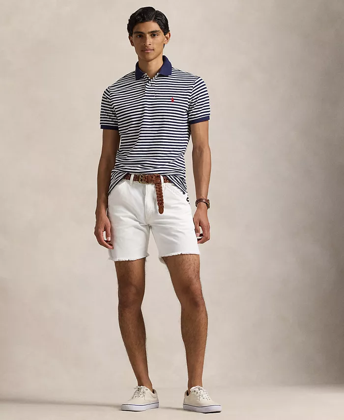 Polo Ralph Lauren Men's Classic-Fit Striped Mesh Polo Shirt Men's Fashion & Accessories