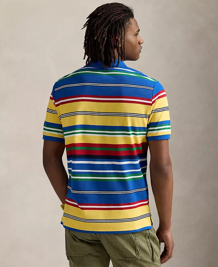 Polo Ralph Lauren Men's Classic-Fit Striped Mesh Polo Shirt Men's Fashion & Accessories