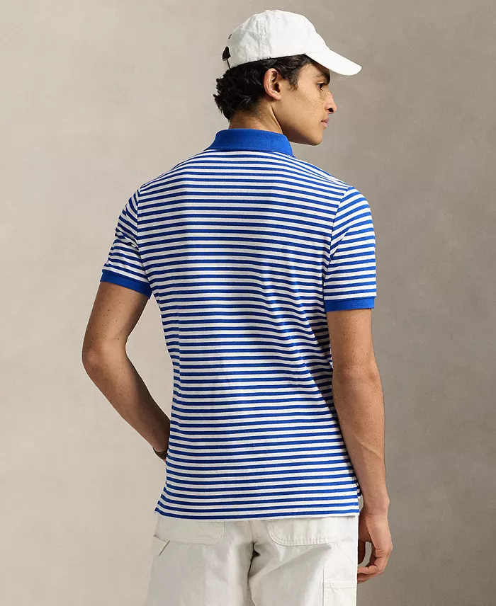 Polo Ralph Lauren Men's Classic-Fit Striped Mesh Polo Shirt Men's Fashion & Accessories