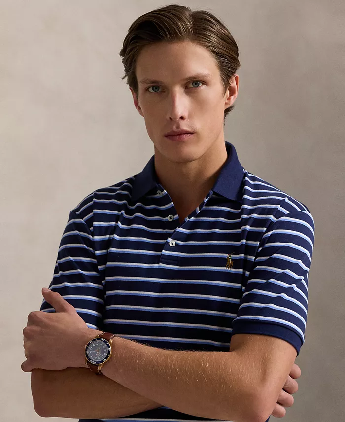 Polo Ralph Lauren Men's Classic-Fit Striped Soft Cotton Polo Men's Fashion & Accessories
