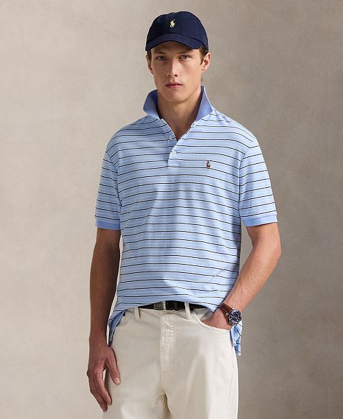Polo Ralph Lauren Men's Classic-Fit Striped Soft Cotton Polo Men's Fashion & Accessories