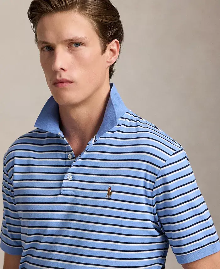 Polo Ralph Lauren Men's Classic-Fit Striped Soft Cotton Polo Men's Fashion & Accessories