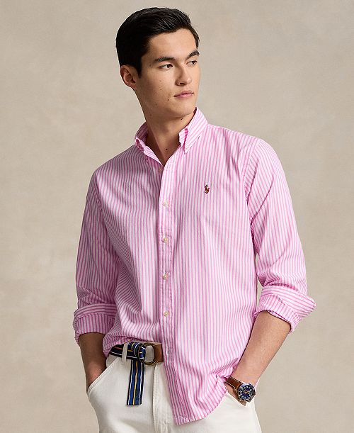 Polo Ralph Lauren Men's Classic Fit Striped Stretch Oxford Shirt Men's Fashion & Accessories