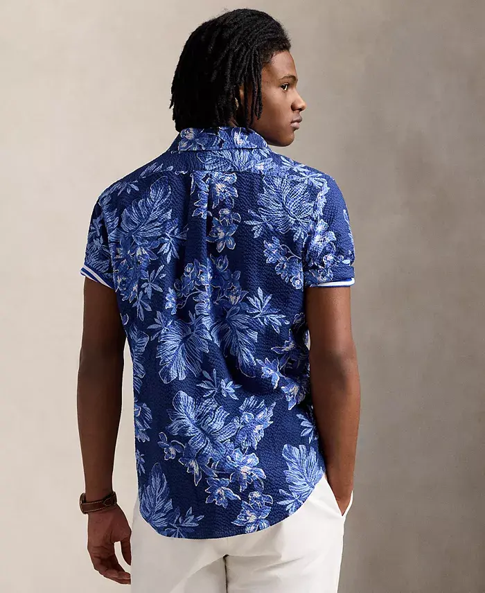 Polo Ralph Lauren Men's Classic-Fit Tropical Seersucker Shirt Men's Fashion & Accessories