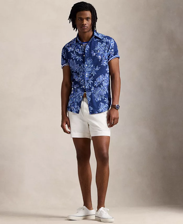 Polo Ralph Lauren Men's Classic-Fit Tropical Seersucker Shirt Men's Fashion & Accessories