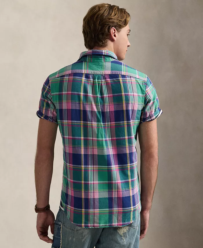 Polo Ralph Lauren Men's Classic-Fit Yarn-Dyed Plaid Cotton Oxford Button-Down Shirt Men's Fashion & Accessories