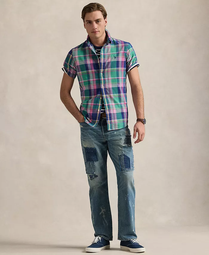 Polo Ralph Lauren Men's Classic-Fit Yarn-Dyed Plaid Cotton Oxford Button-Down Shirt Men's Fashion & Accessories