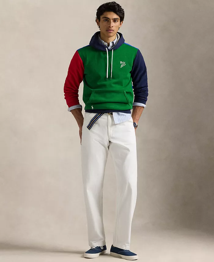 Polo Ralph Lauren Men's Color-Blocked Double-Knit Mesh Hoodie Men's Fashion & Accessories