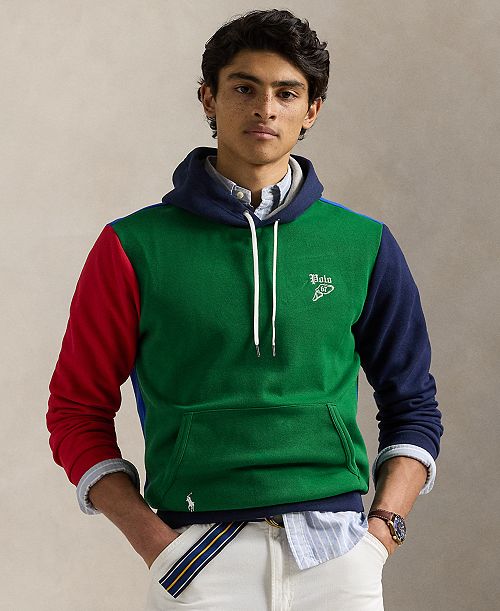 Polo Ralph Lauren Men's Color-Blocked Double-Knit Mesh Hoodie Men's Fashion & Accessories