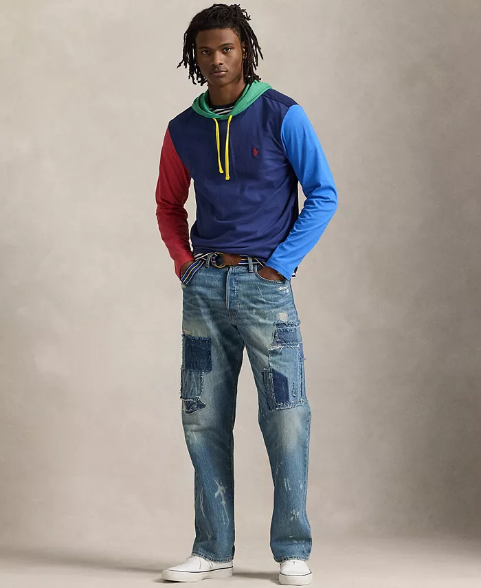 Polo Ralph Lauren Men's Color-Blocked Jersey Hooded T-Shirt Men's Fashion & Accessories