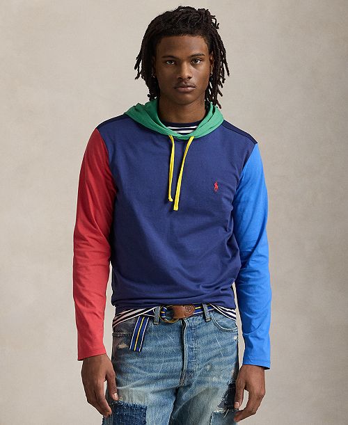 Polo Ralph Lauren Men's Color-Blocked Jersey Hooded T-Shirt Men's Fashion & Accessories