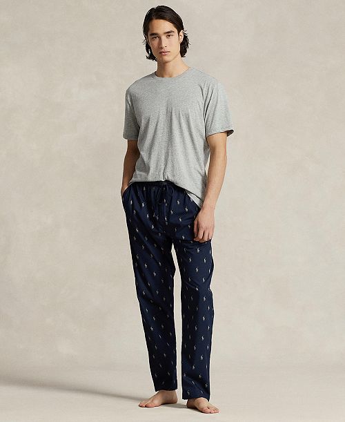 Polo Ralph Lauren Men's Cotton Jersey Sleep Shirt & Polo Player Pajama Pants Men's Fashion & Accessories