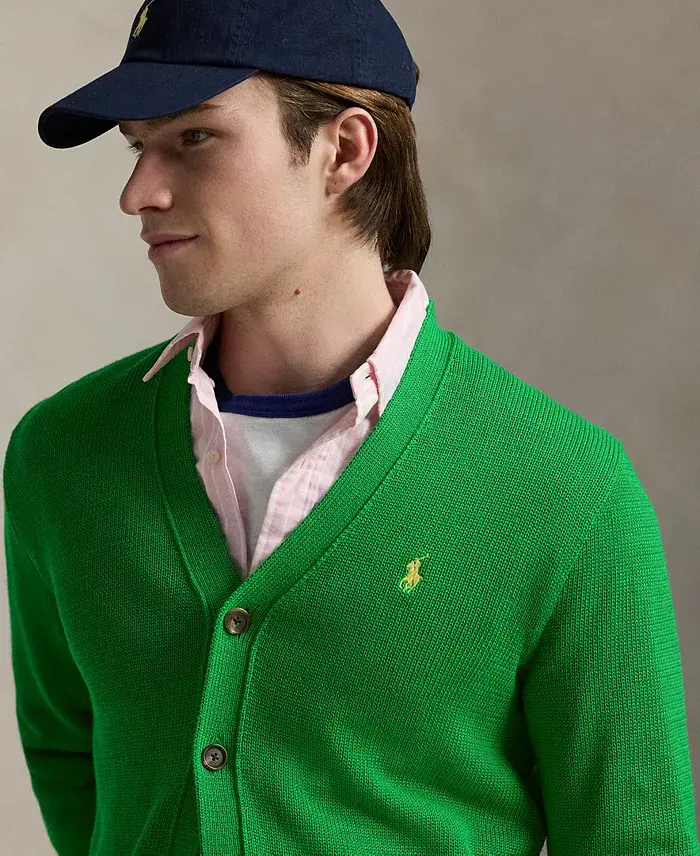 Polo Ralph Lauren Men's Cotton V-Neck Cardigan Men's Fashion & Accessories