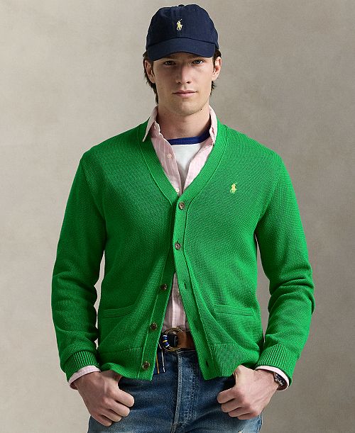 Polo Ralph Lauren Men's Cotton V-Neck Cardigan Men's Fashion & Accessories