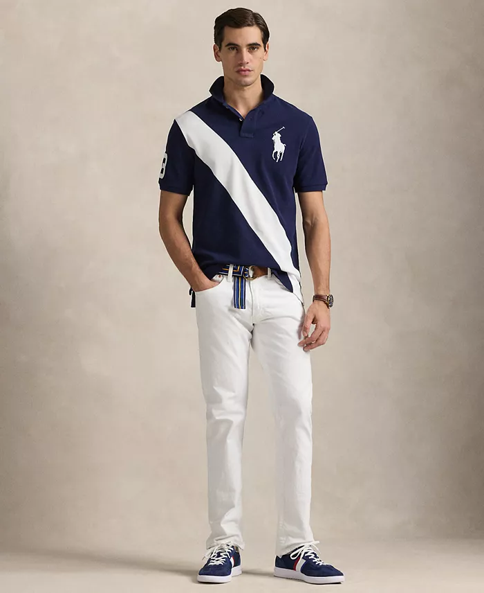 Polo Ralph Lauren Men's Custom Slim Fit Big Pony Mesh Polo Shirt Men's Fashion & Accessories