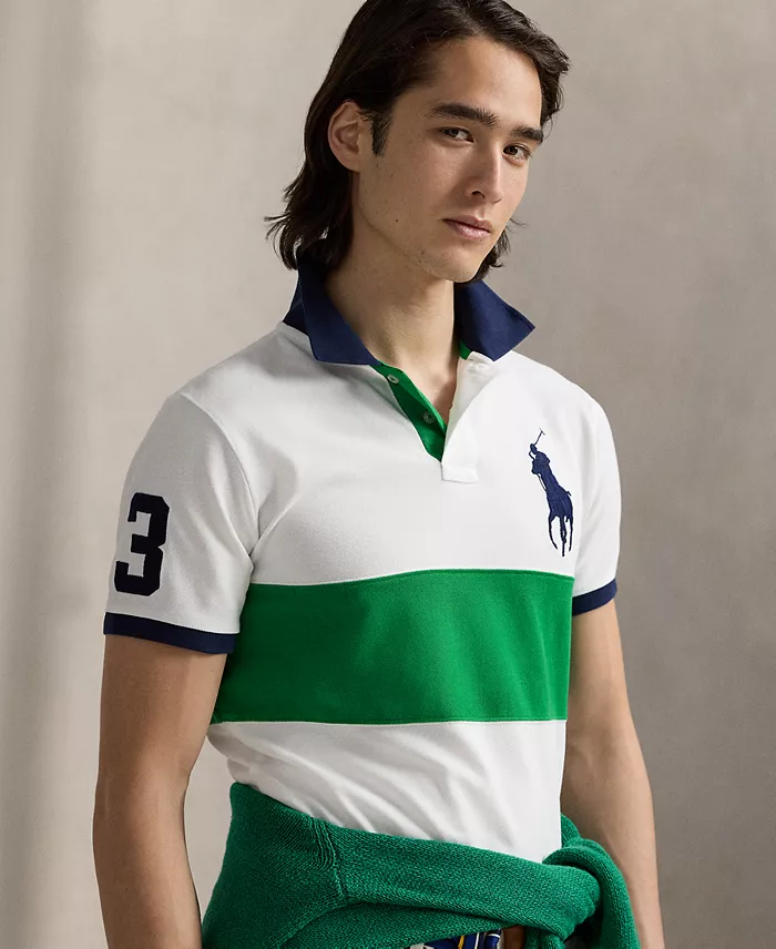 Polo Ralph Lauren Men's Custom Slim Fit Big Pony Mesh Polo Shirt Men's Fashion & Accessories