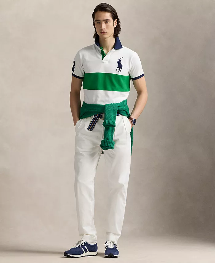Polo Ralph Lauren Men's Custom Slim Fit Big Pony Mesh Polo Shirt Men's Fashion & Accessories