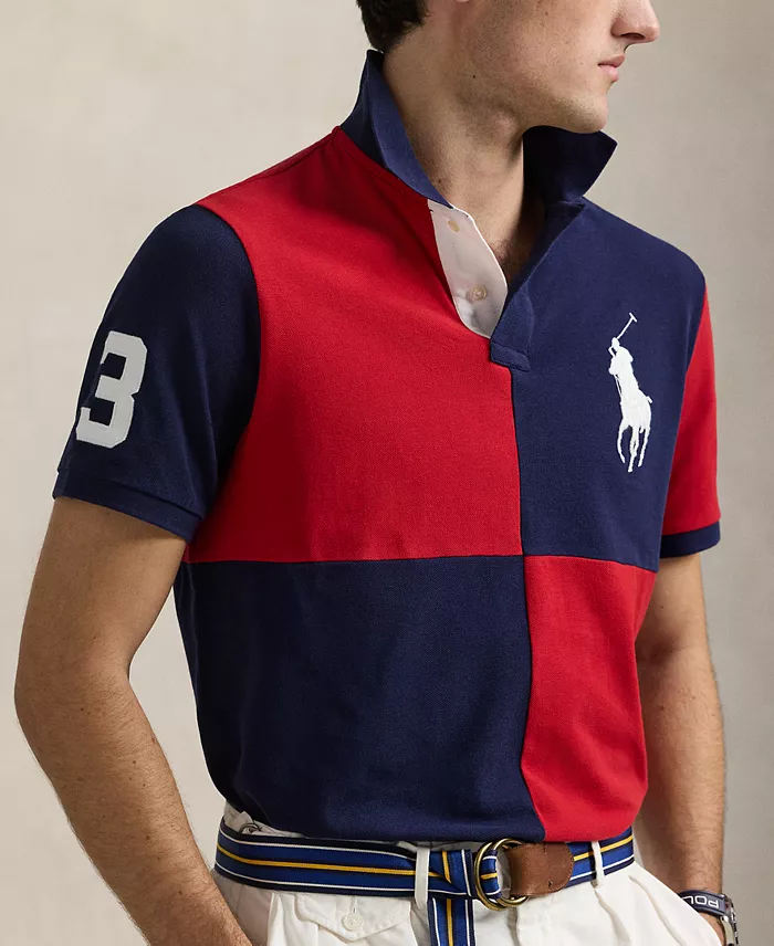 Polo Ralph Lauren Men's Custom Slim Fit Big Pony Mesh Polo Shirt Men's Fashion & Accessories