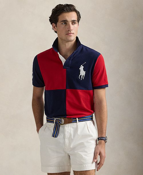 Polo Ralph Lauren Men's Custom Slim Fit Big Pony Mesh Polo Shirt Men's Fashion & Accessories
