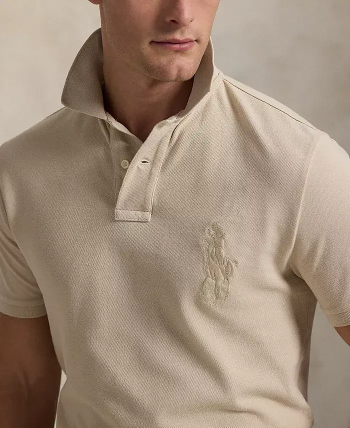 Polo Ralph Lauren Men's Custom Slim Fit Big Pony Mesh Polo Shirt Men's Fashion & Accessories