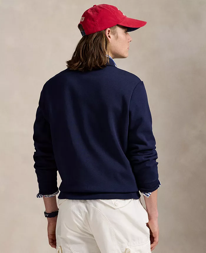 Polo Ralph Lauren Men's Double-Knit Mesh Collared Sweatshirt Men's Fashion & Accessories