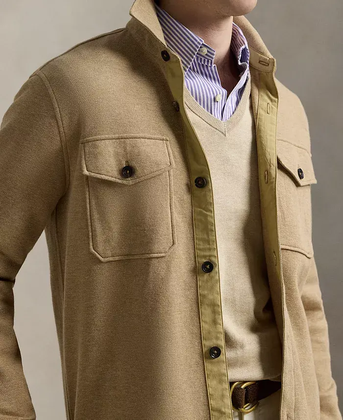 Polo Ralph Lauren Men's Double-Knit Mesh Shirt Jacket Men's Fashion & Accessories