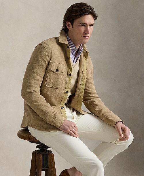 Polo Ralph Lauren Men's Double-Knit Mesh Shirt Jacket Men's Fashion & Accessories