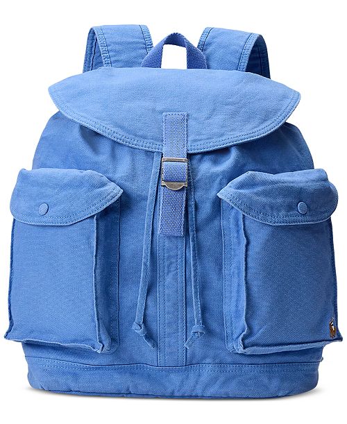 Polo Ralph Lauren Men's Flap-Top Canvas Backpack Men's Fashion & Accessories