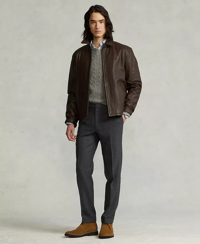 Polo Ralph Lauren Men's Leather Jacket Men's Fashion & Accessories