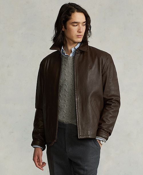 Polo Ralph Lauren Men's Leather Jacket Men's Fashion & Accessories