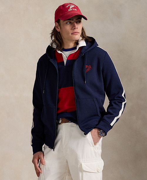 Polo Ralph Lauren Men's Logo Double-Knit Mesh Hoodie Men's Fashion & Accessories