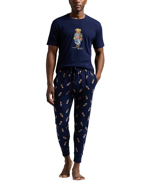 Polo Ralph Lauren Men's Polo Bear Jogger Pajama Set Exclusively at Macy's Men's Fashion & Accessories