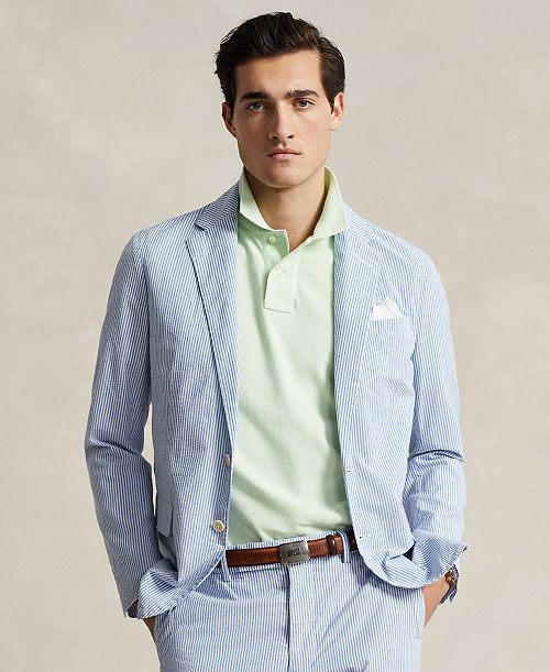 Polo Ralph Lauren Men's Polo Soft Seersucker Suit Jacket Men's Fashion & Accessories