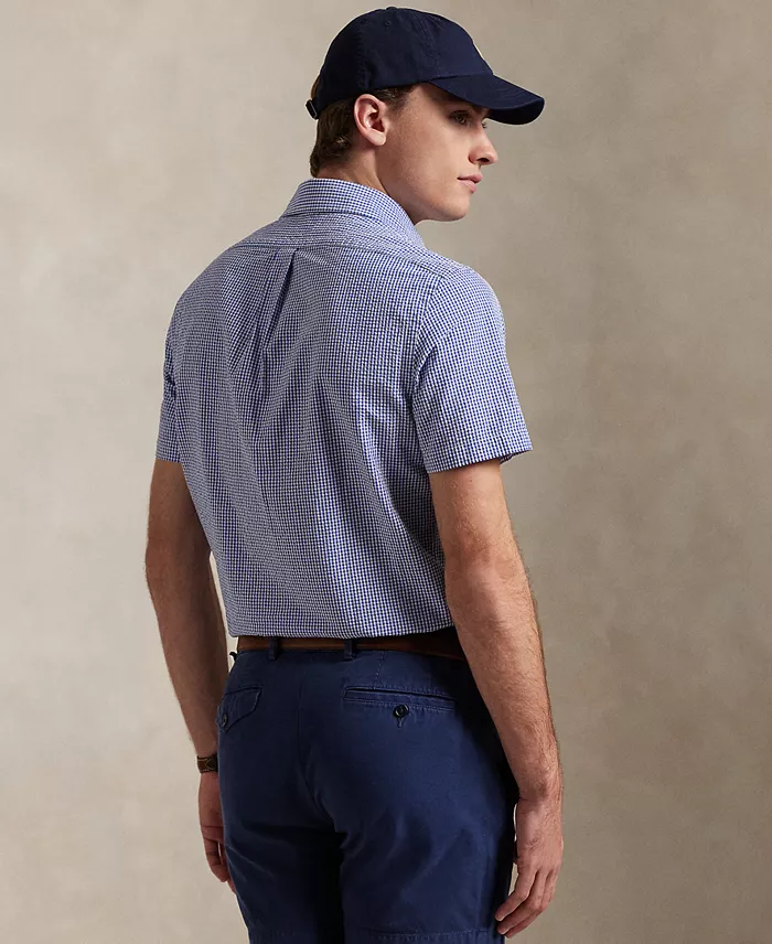 Polo Ralph Lauren Men's RL Prepster Classic-Fit Checked Seersucker Shirt Men's Fashion & Accessories