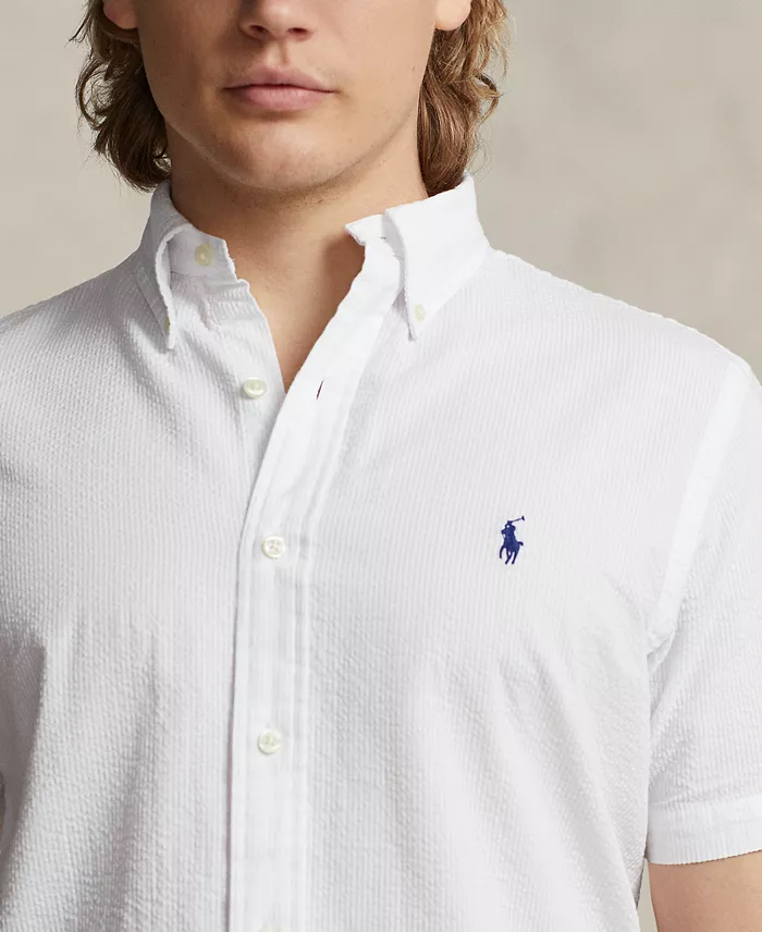 Polo Ralph Lauren Men's RL Prepster Classic-Fit Seersucker Shirt Men's Fashion & Accessories