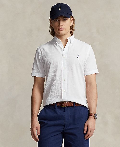 Polo Ralph Lauren Men's RL Prepster Classic-Fit Seersucker Shirt Men's Fashion & Accessories