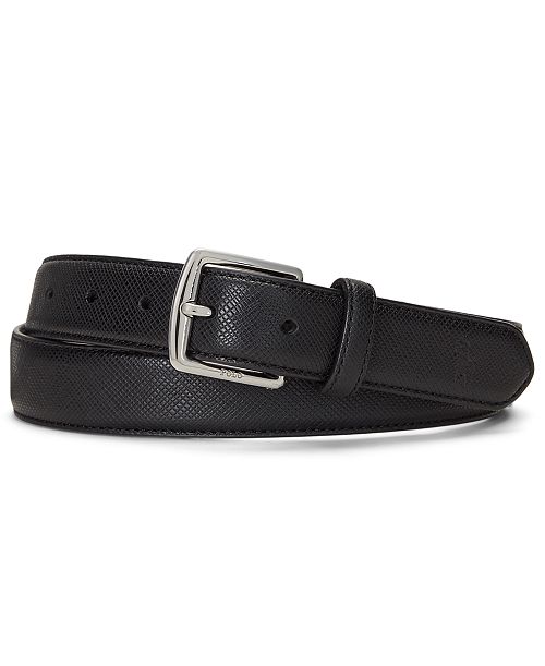 Polo Ralph Lauren Men's Saffiano Leather Belt Men's Fashion & Accessories