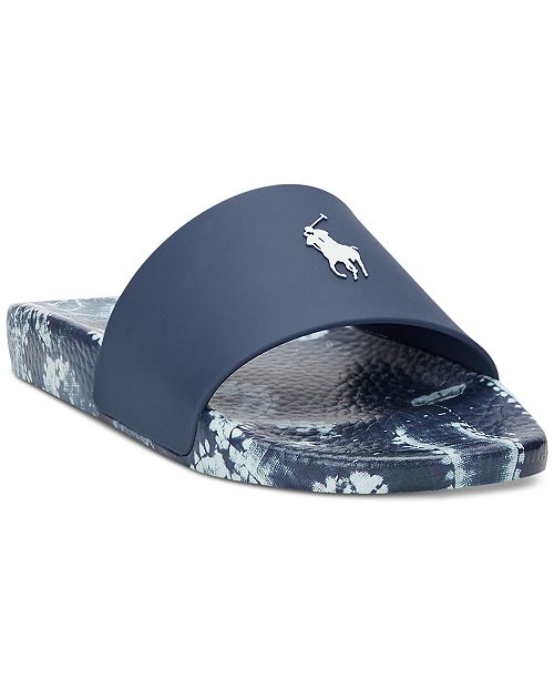 Polo Ralph Lauren Men's Scenic-Print Floral Side Sandals Men's Shoes