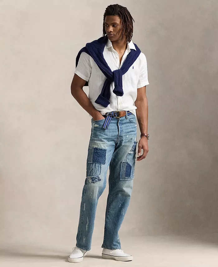 Polo Ralph Lauren Men's Short-Sleeve Linen Button-Up Men's Fashion & Accessories