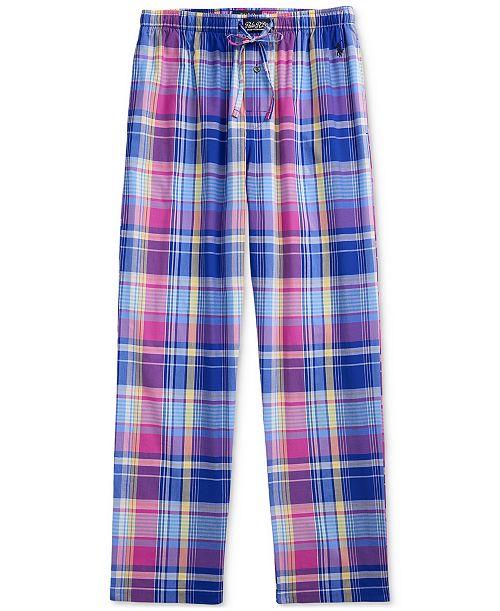 Polo Ralph Lauren Men's Woven Plaid Pajama Pants Men's Fashion & Accessories