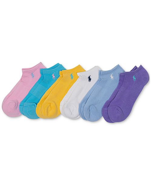 Polo Ralph Lauren Women's 6-Pk. Cushion Low-Cut Socks Women's Fashion Shoes & Accessories